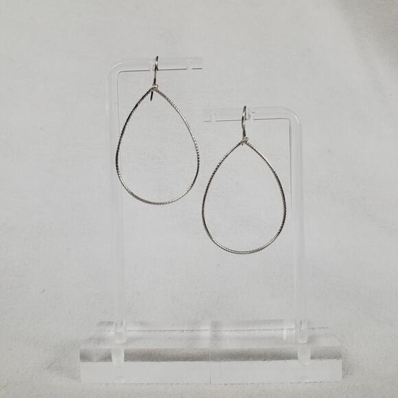 Silpada Jewelry - Silpada Sterling Silver "Slimline" Oval Earrings W2214 Teardrop Hoop